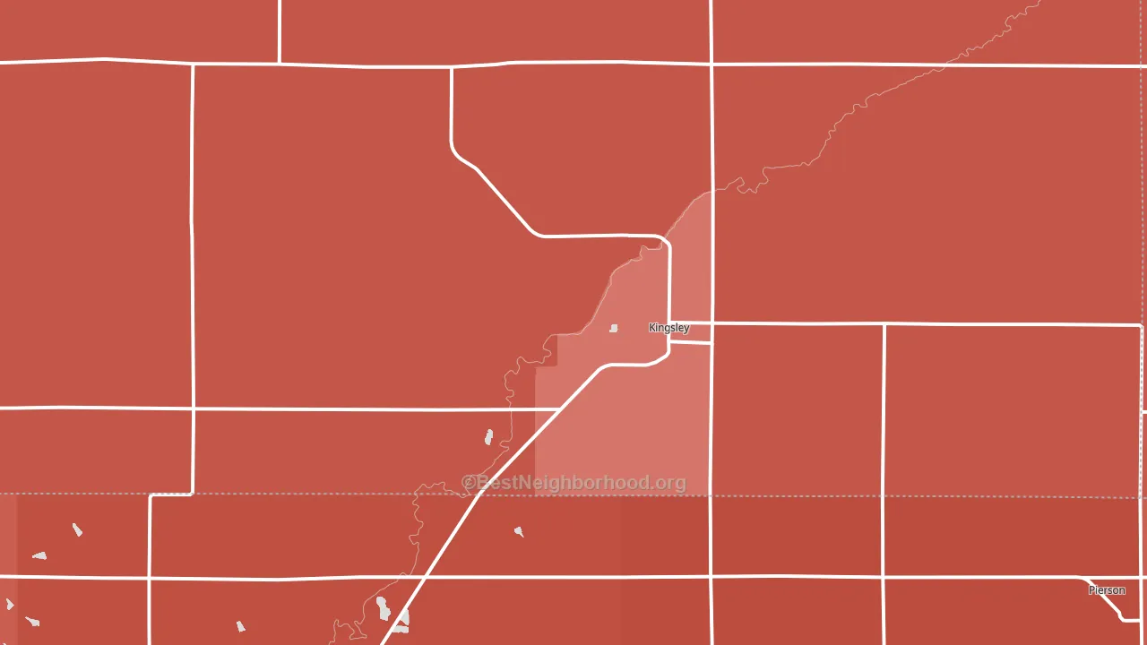 Kingsley, IA block-group political-lean map