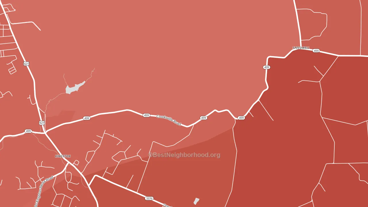 Kingston, KY block-group political-lean map