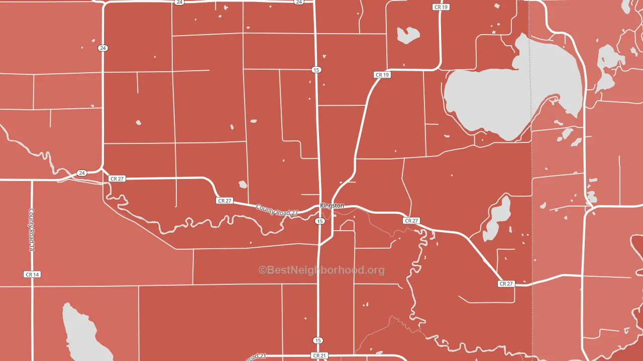 Kingston, MN block-group political-lean map