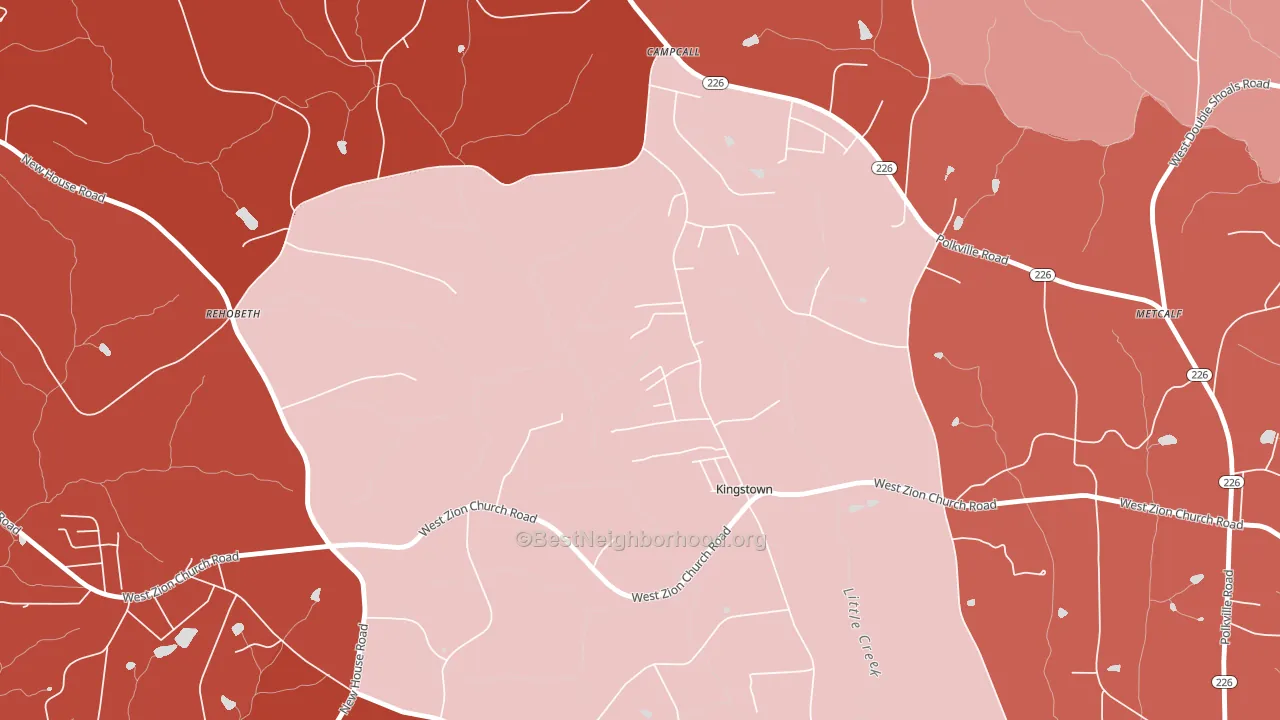 Kingstown, NC block-group political-lean map