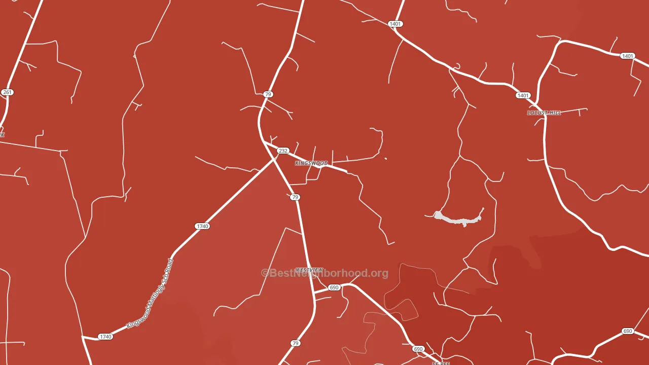 Kingswood, KY block-group political-lean map