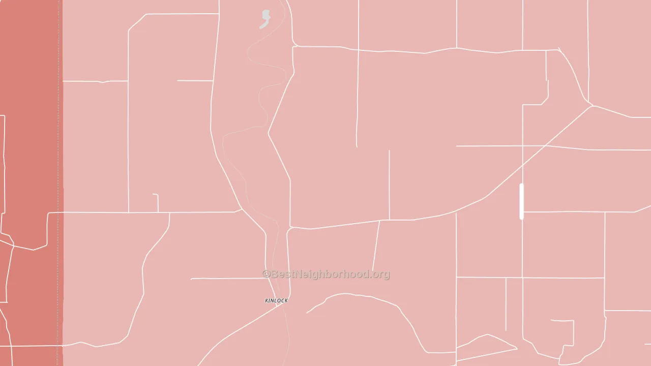 Kinlock, MS block-group political-lean map