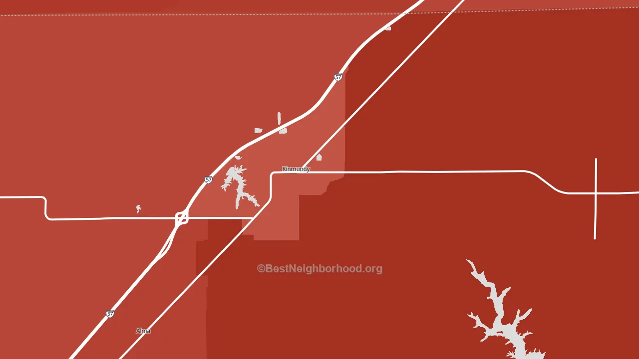 Kinmundy, IL block-group political-lean map