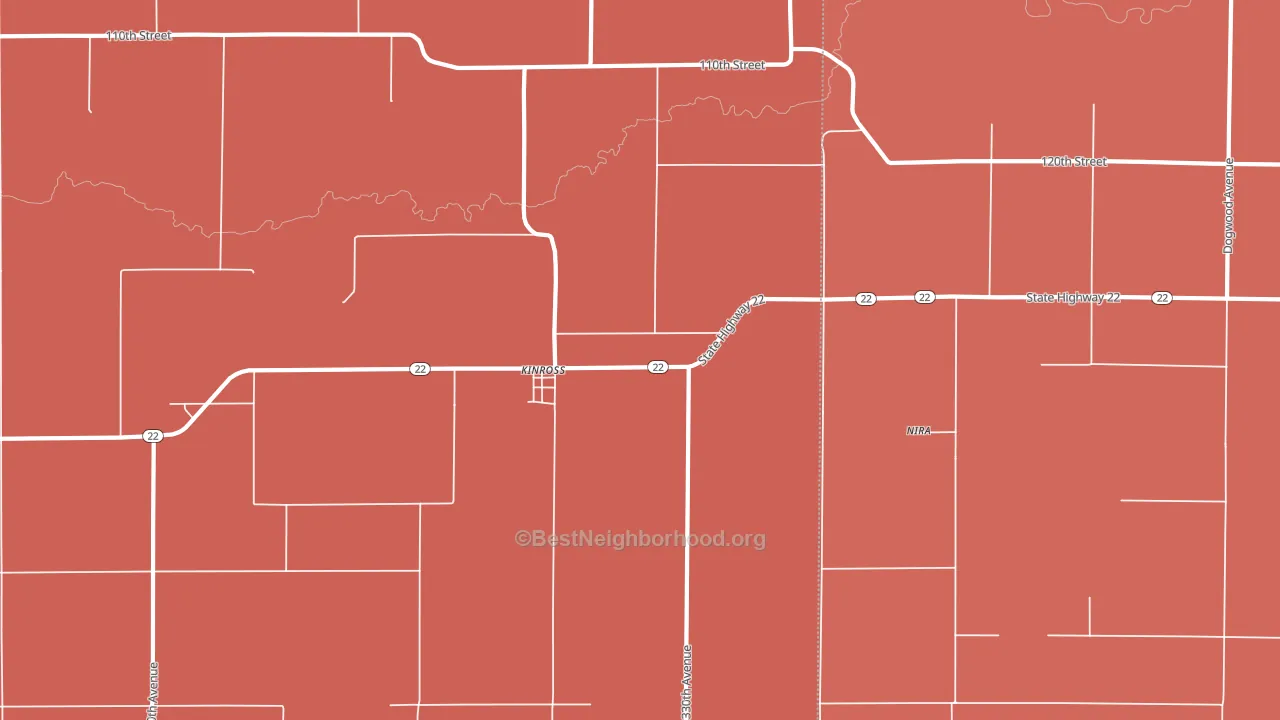 Kinross, IA block-group political-lean map