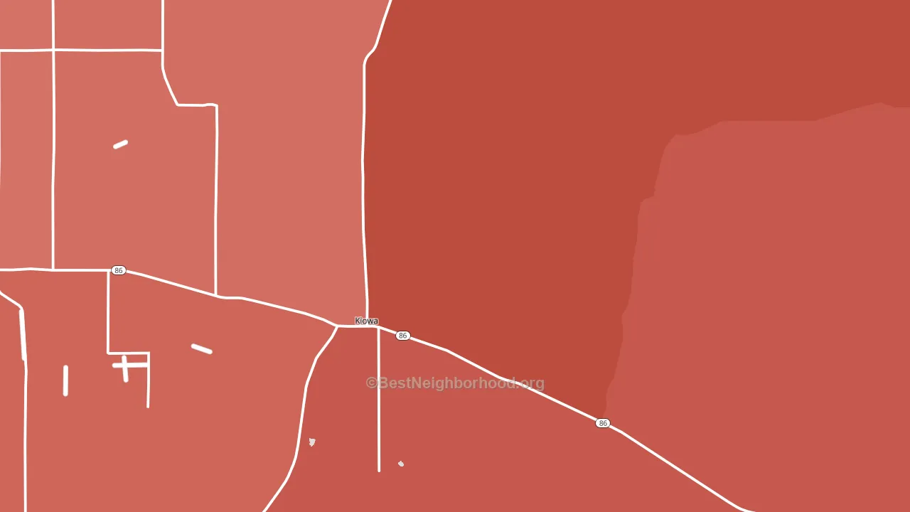 Kiowa, CO block-group political-lean map