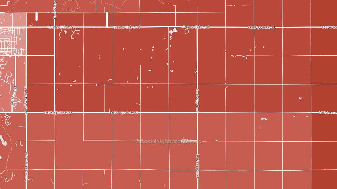 Kipp, KS block-group political-lean map