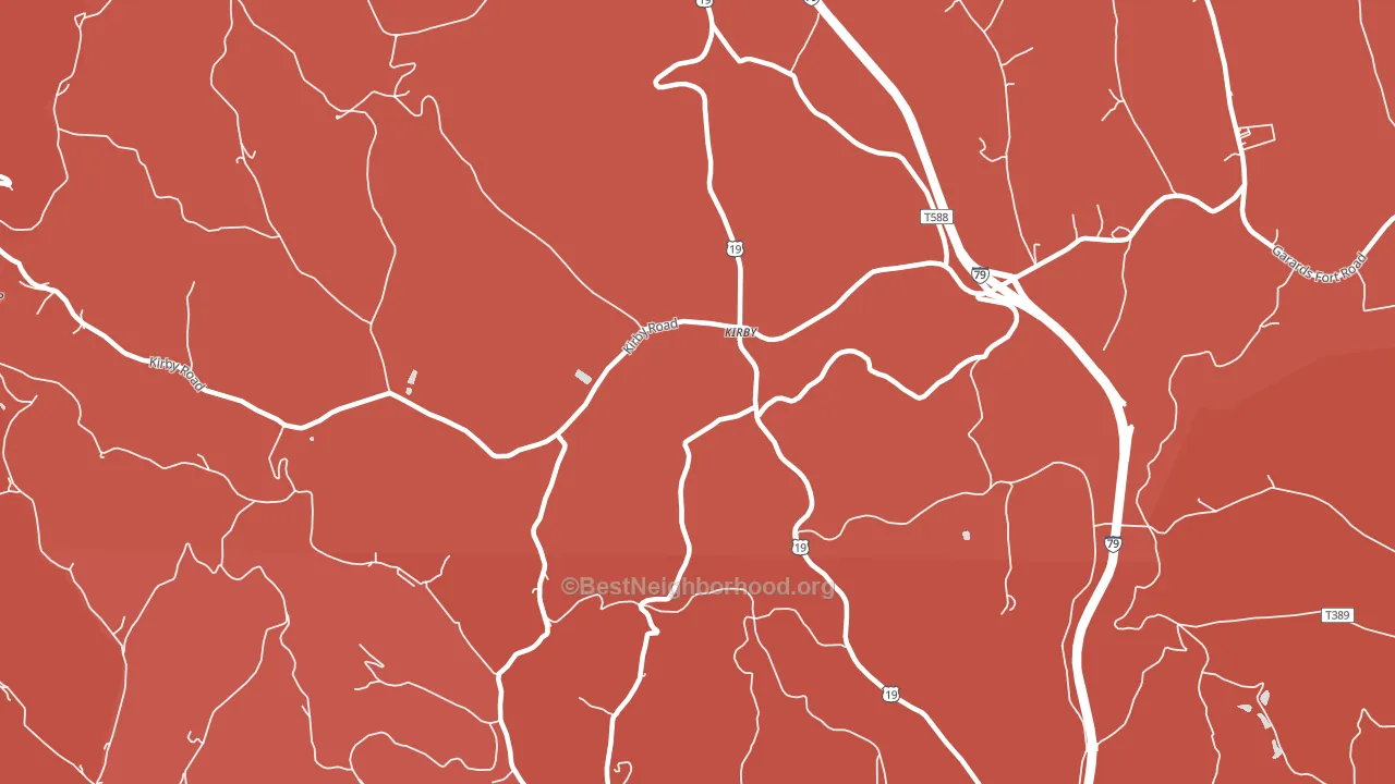 Kirby, PA block-group political-lean map