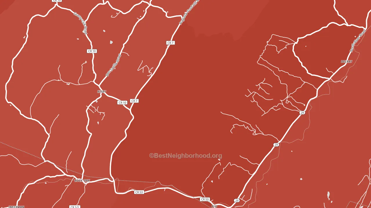 Kirby, WV block-group political-lean map