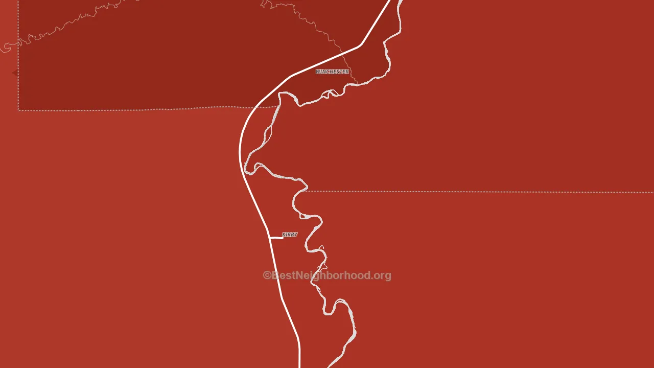 Kirby, WY block-group political-lean map