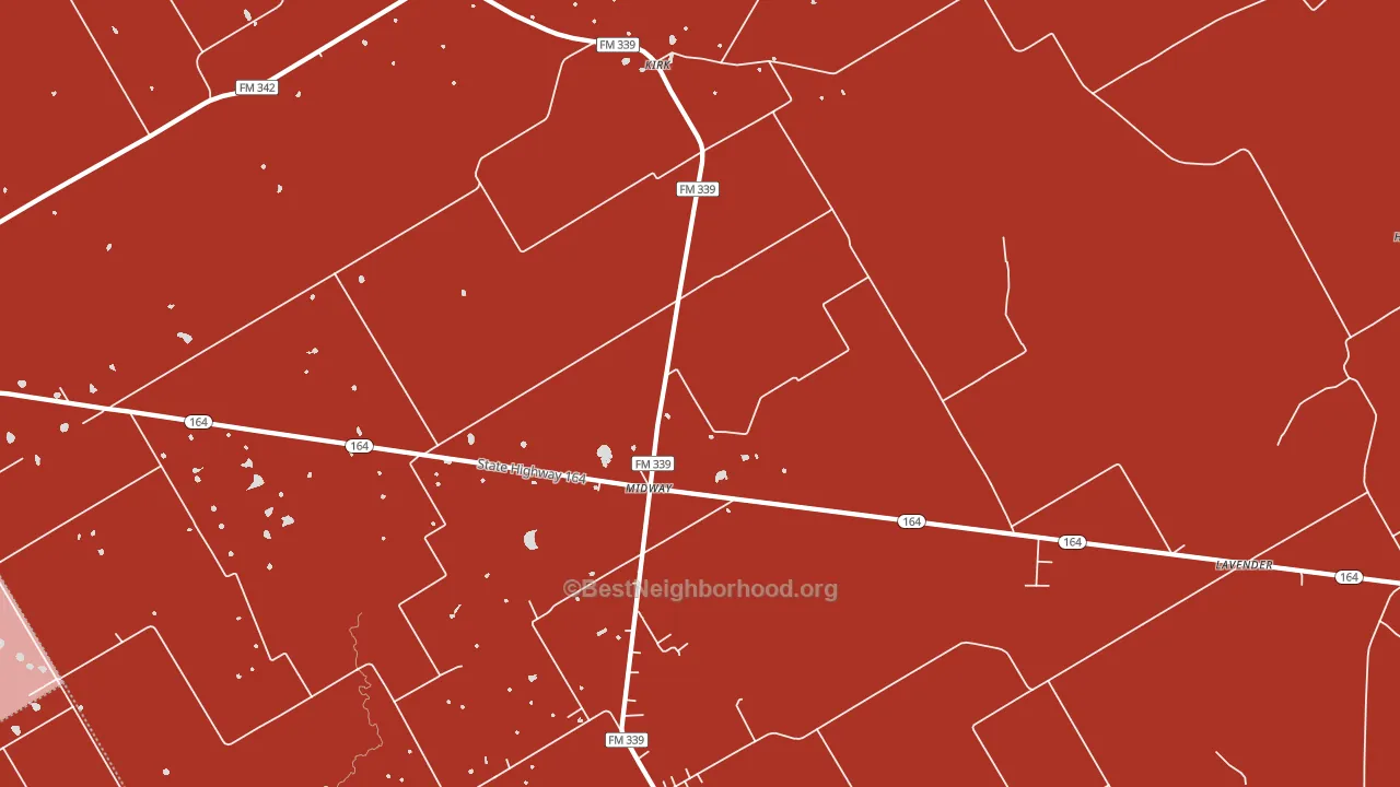 Kirk, TX block-group political-lean map