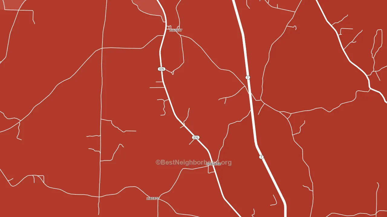 Kirkland, AR block-group political-lean map