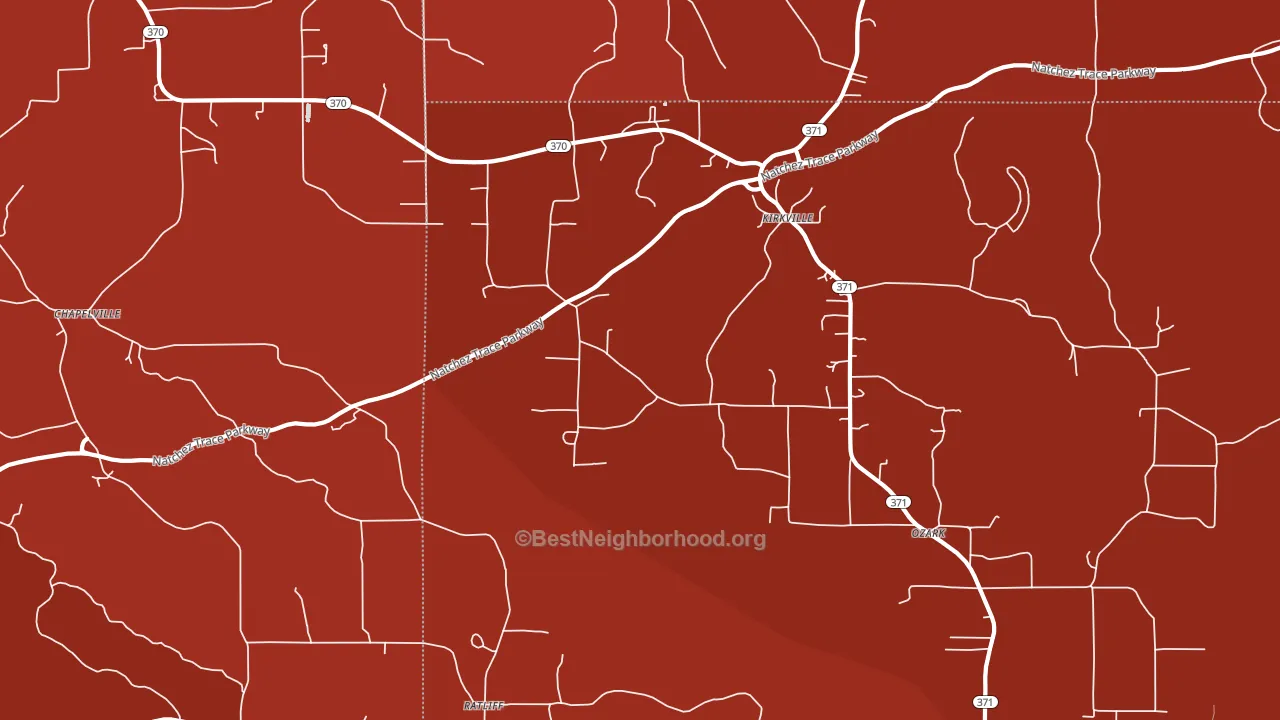 Kirkville, MS block-group political-lean map