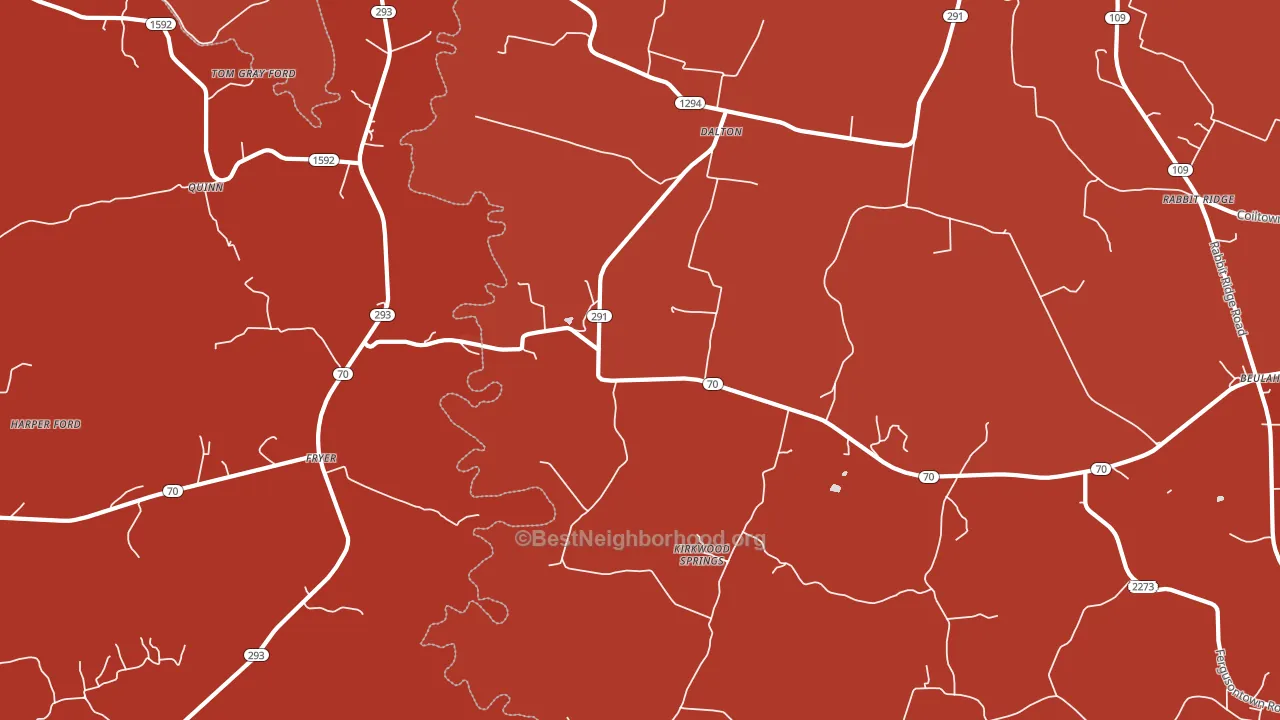 Kirkwood Springs, KY block-group political-lean map