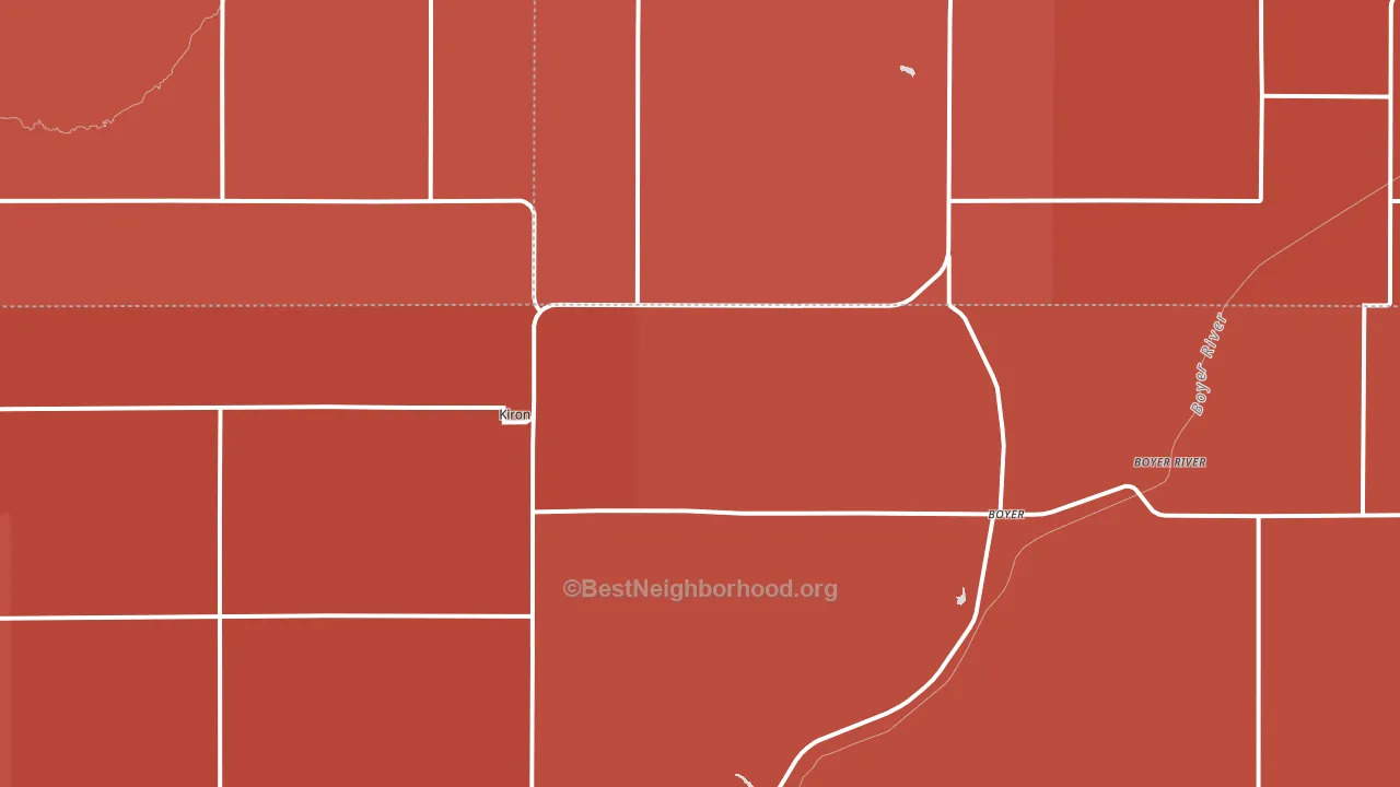 Kiron, IA block-group political-lean map