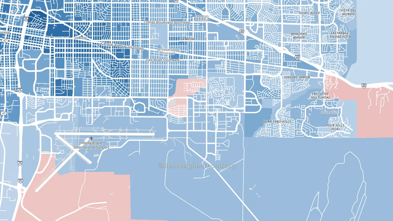 Kirtland Afb, NM block-group political-lean map