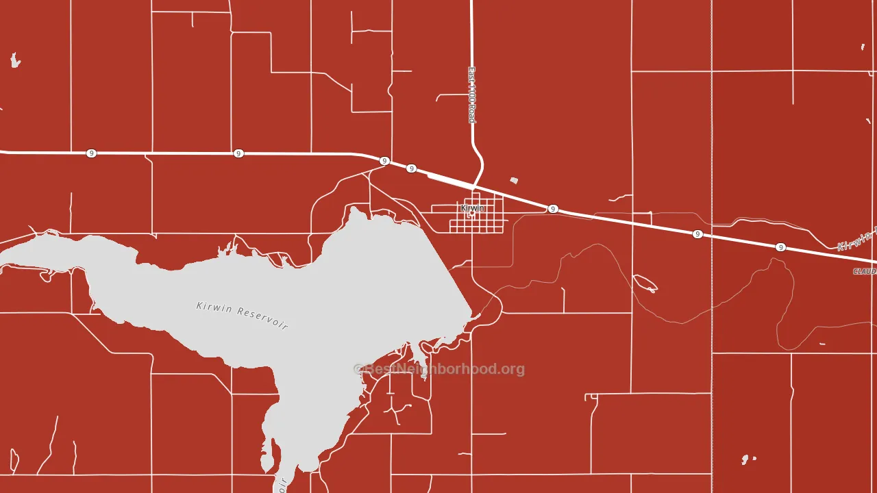 Kirwin, KS block-group political-lean map