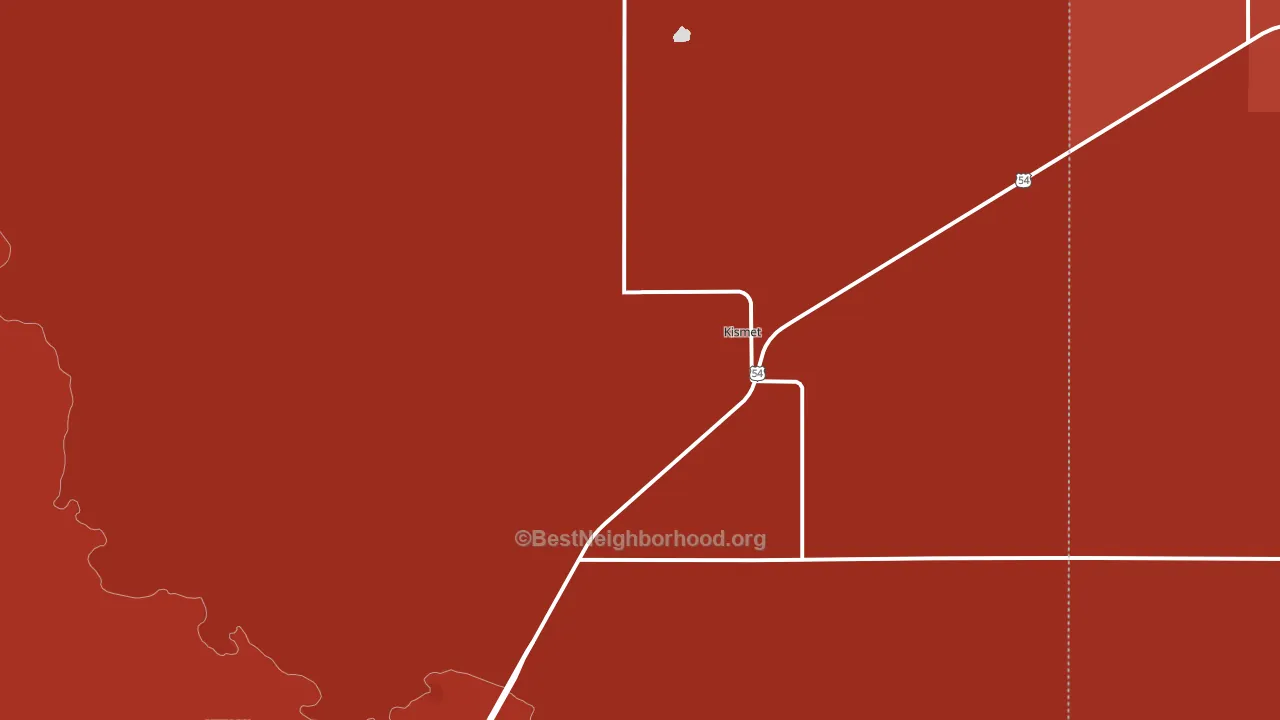 Kismet, KS block-group political-lean map