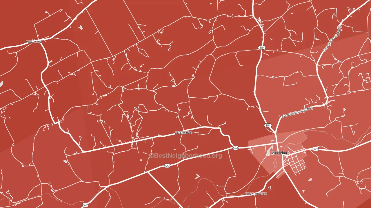 Kissimmee, PA block-group political-lean map