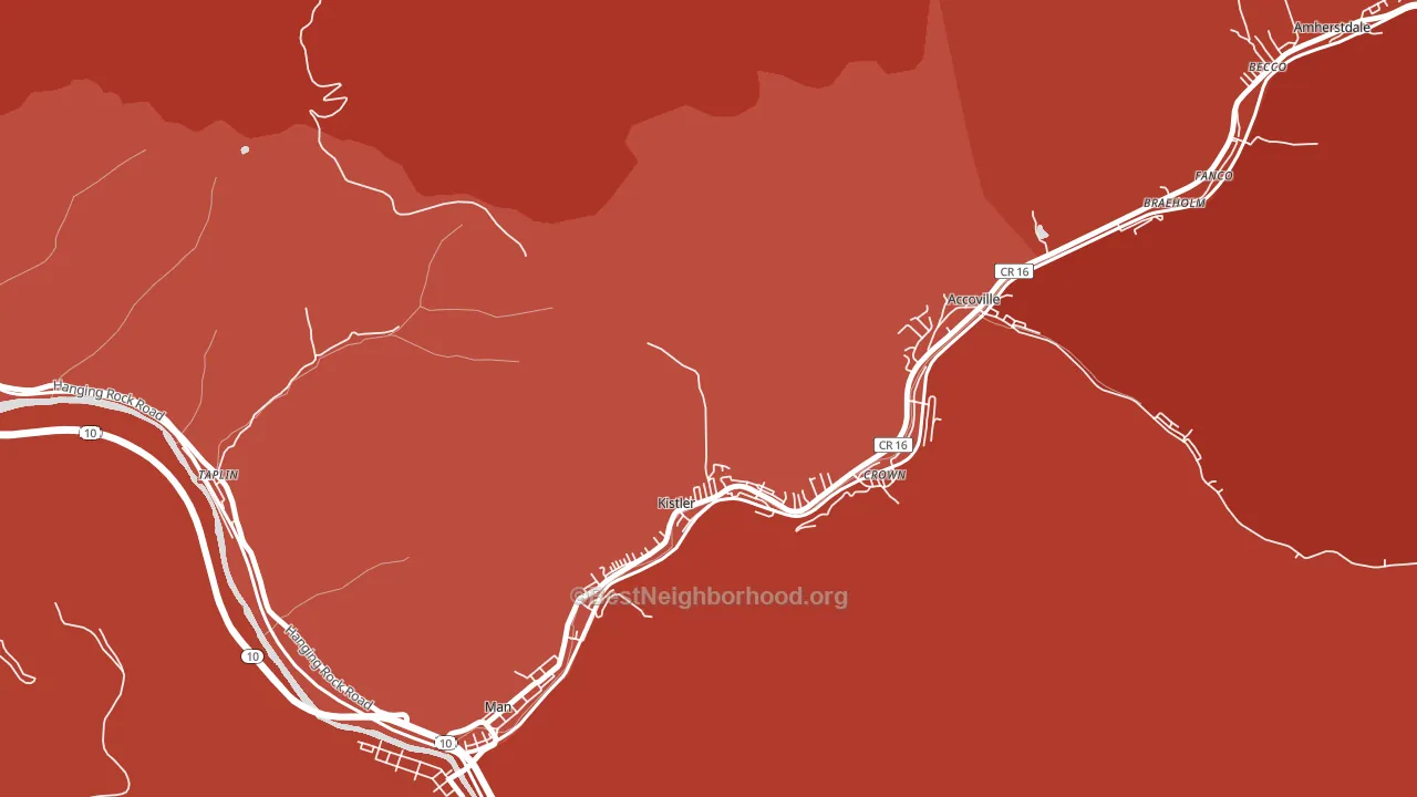 Kistler, WV block-group political-lean map