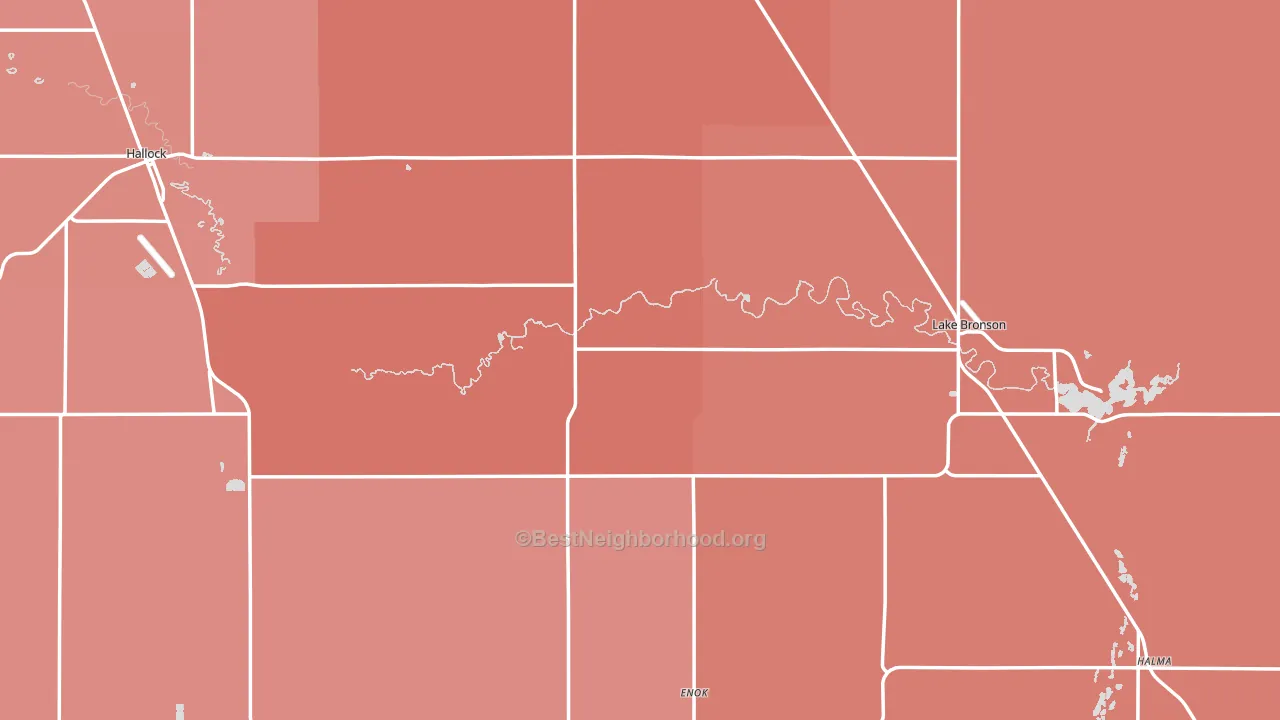Kittson County, MN block-group political-lean map