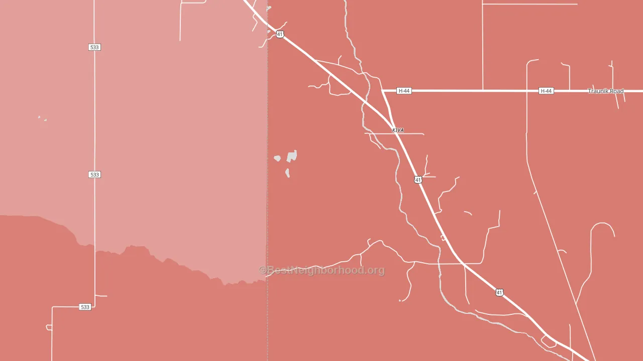 Kiva, MI block-group political-lean map