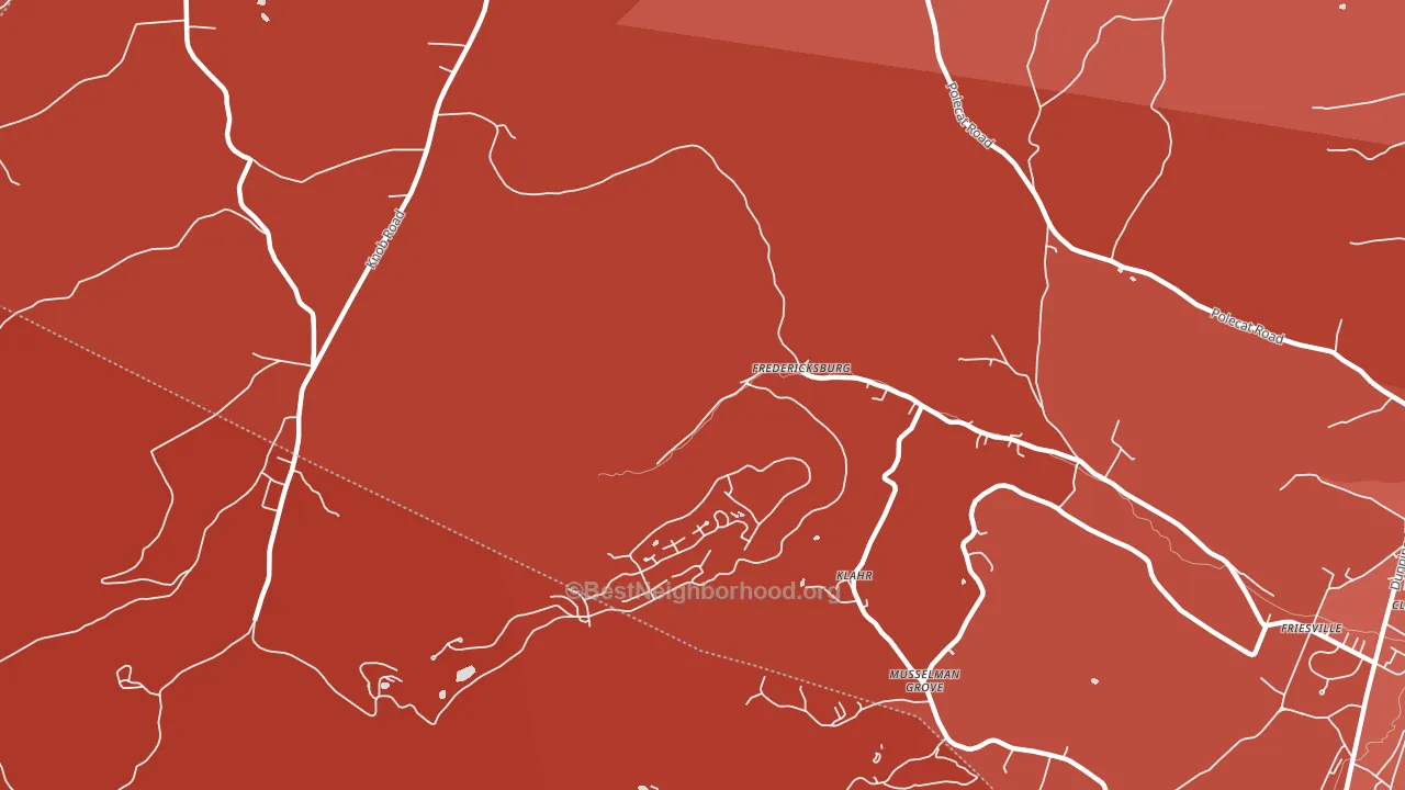 Klahr, PA block-group political-lean map
