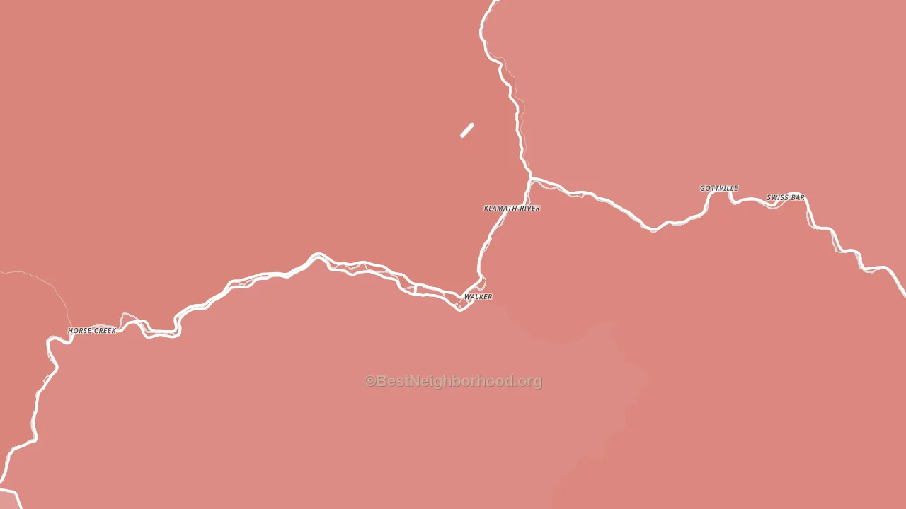 Klamath River, CA block-group political-lean map