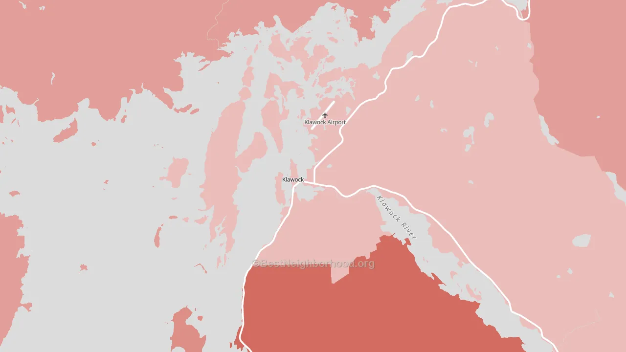 Klawock, AK block-group political-lean map