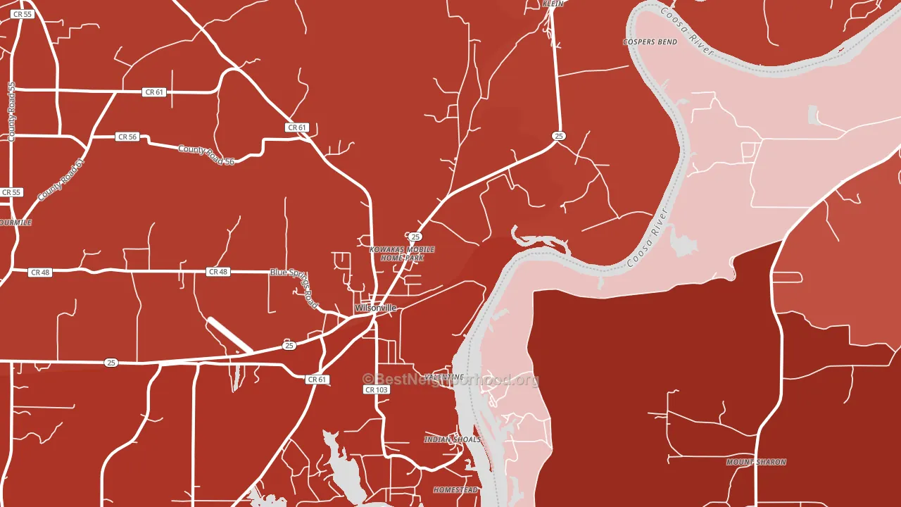 Klein, AL block-group political-lean map