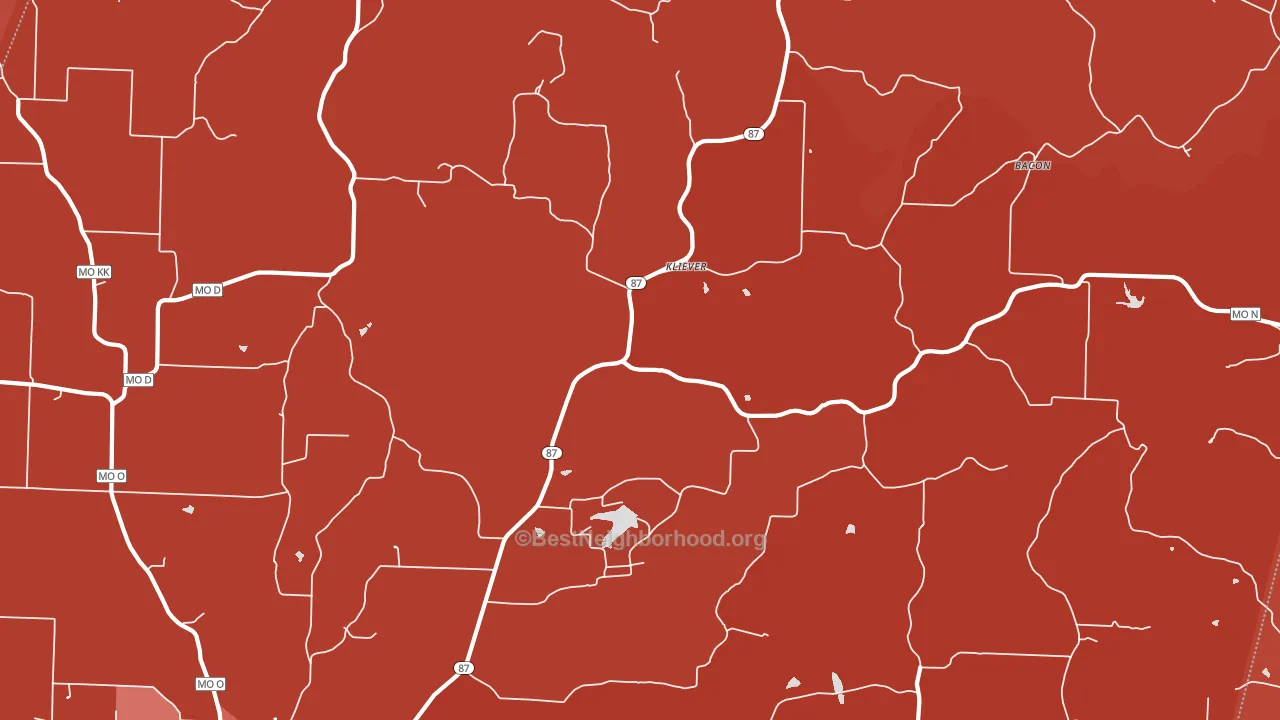 Kliever, MO block-group political-lean map