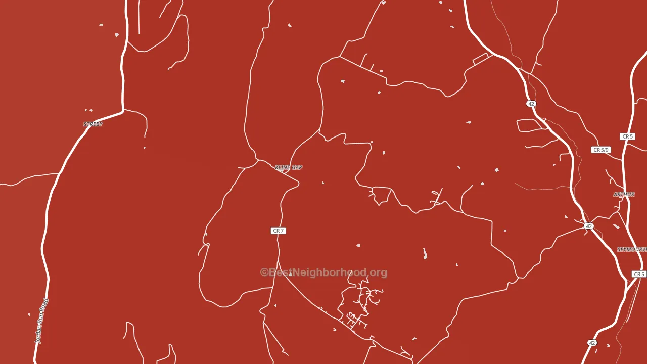 Kline Gap, WV block-group political-lean map