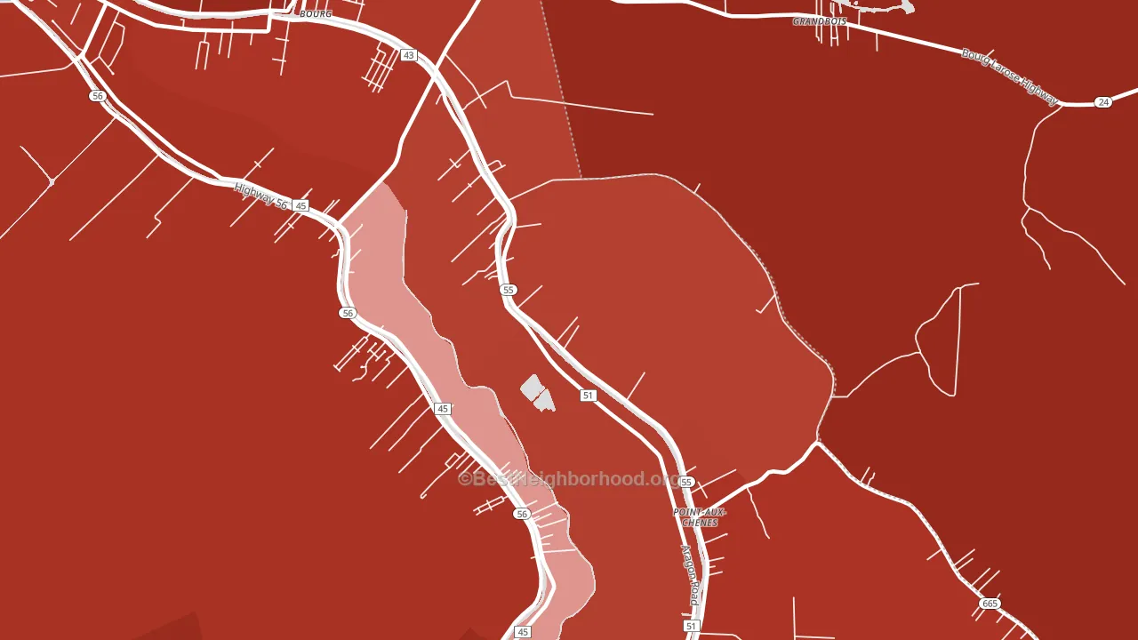 Klondyke, LA block-group political-lean map