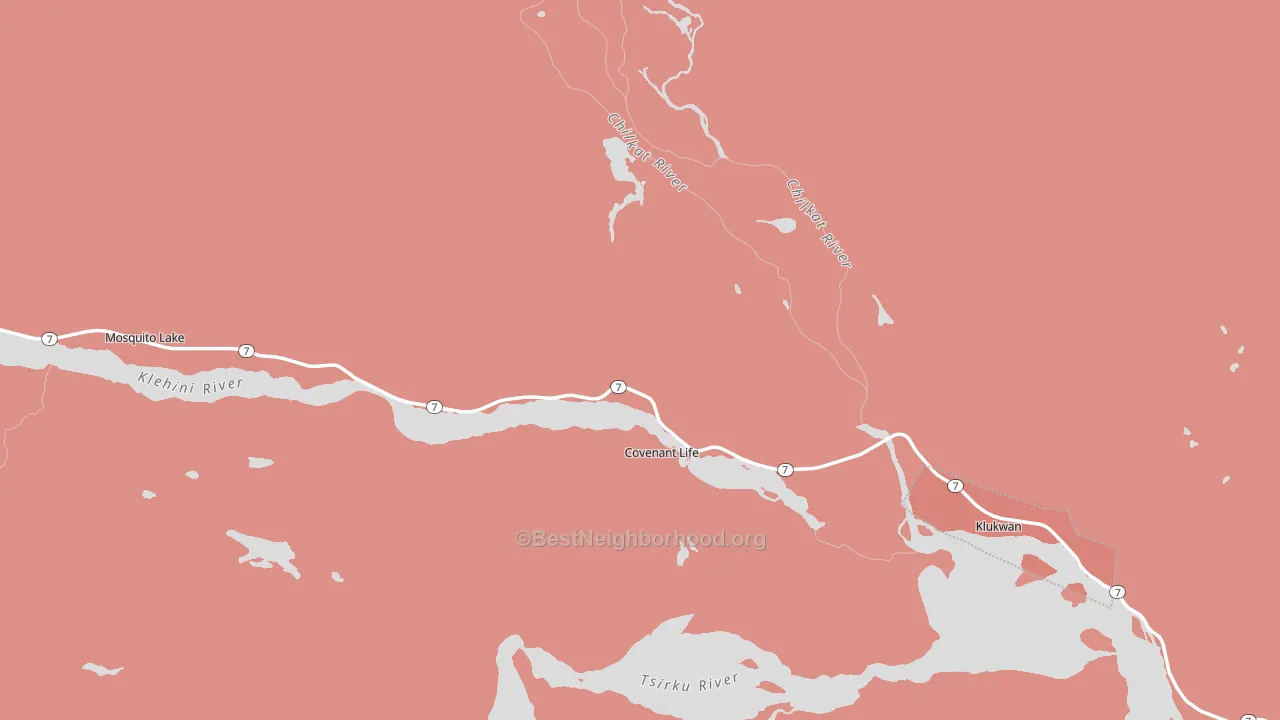 Klukwan, AK block-group political-lean map