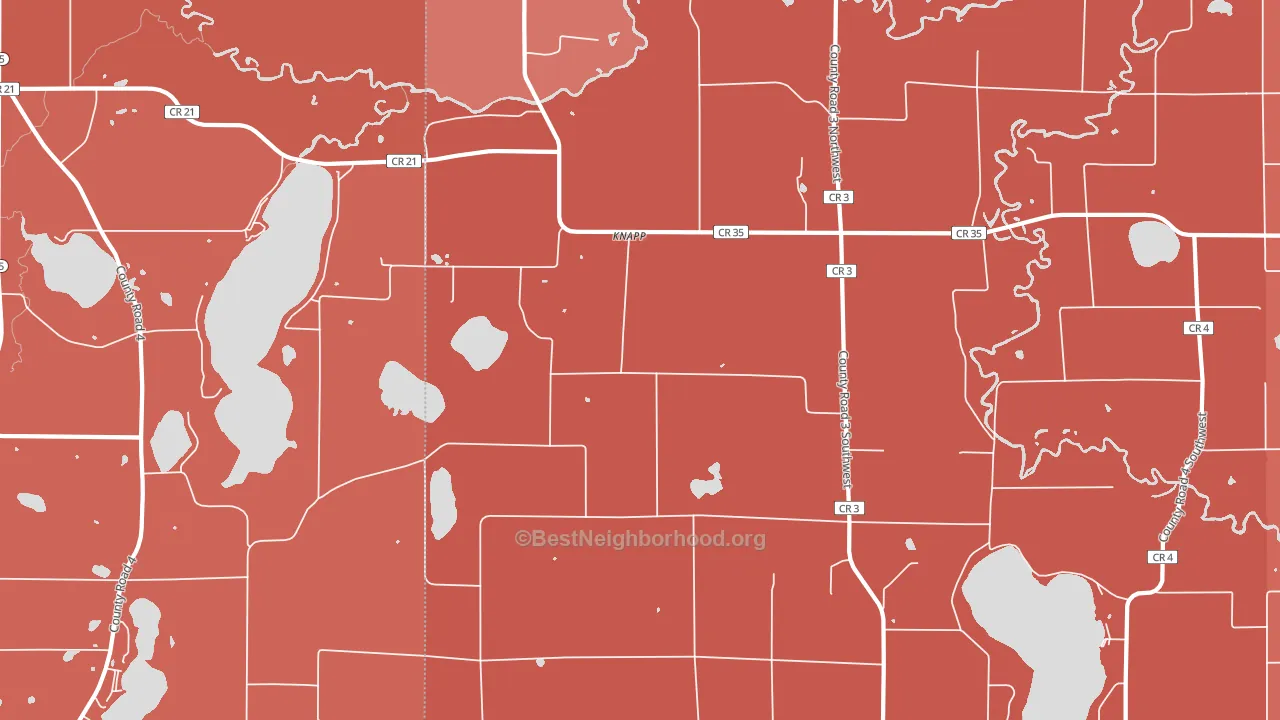 Knapp, MN block-group political-lean map