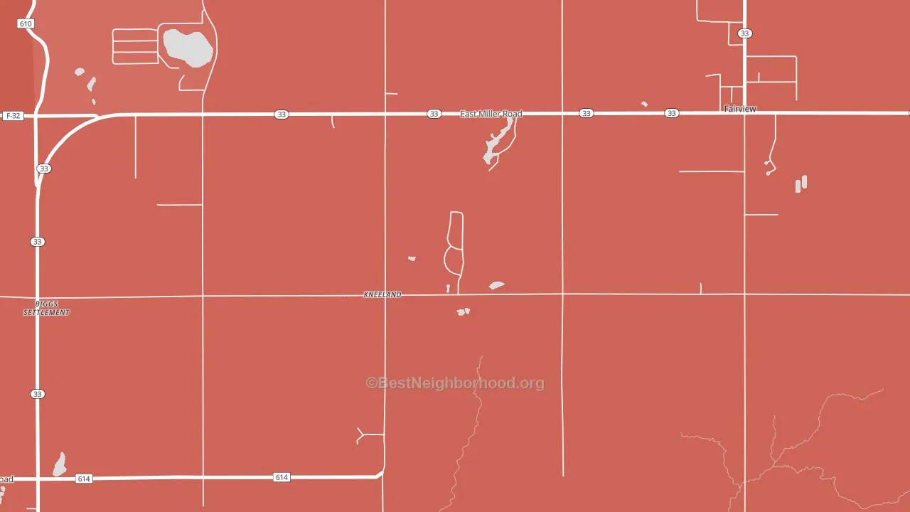Kneeland, MI block-group political-lean map