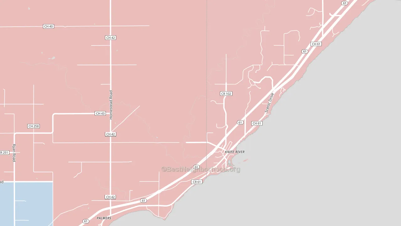 Knife River, MN block-group political-lean map