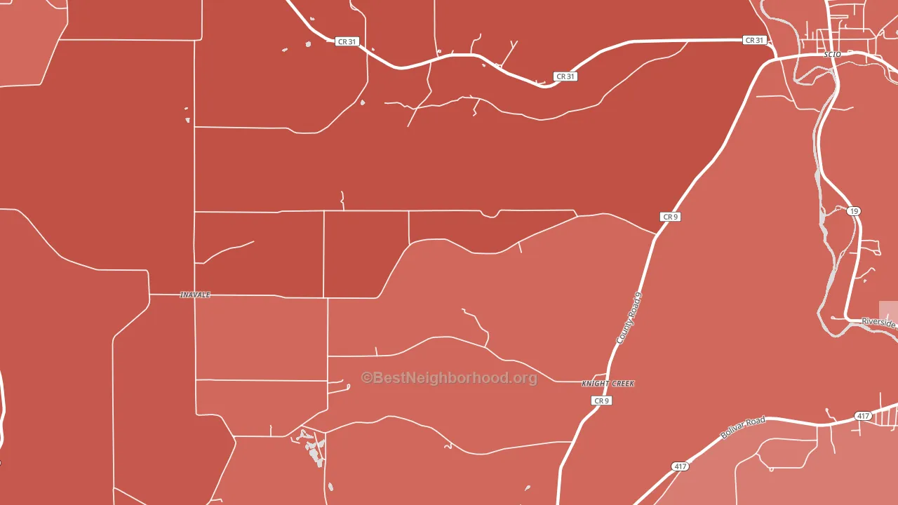 Knight Creek, NY block-group political-lean map
