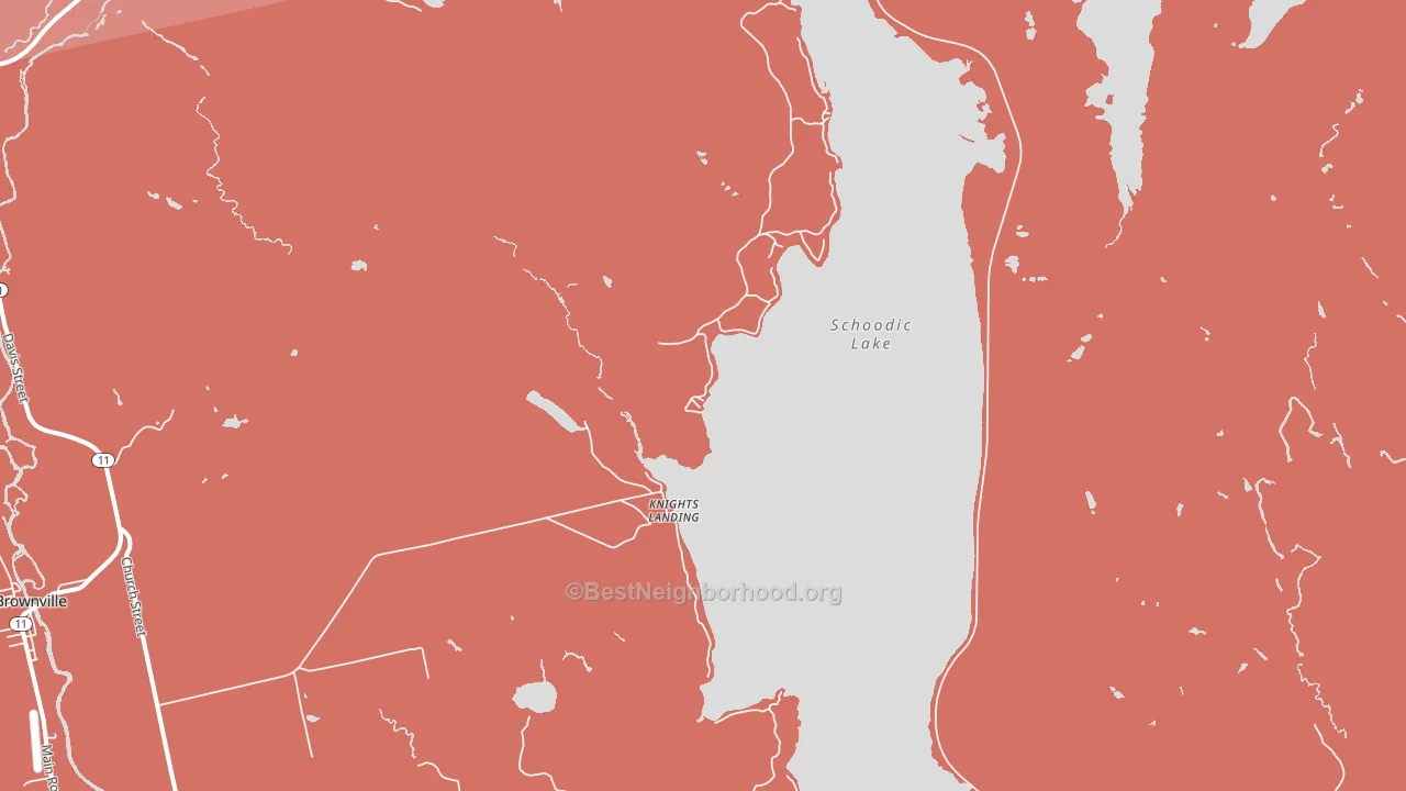 Knights Landing, ME block-group political-lean map