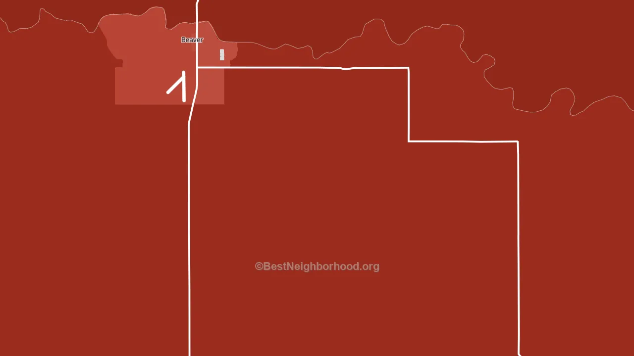 Knowles, OK block-group political-lean map
