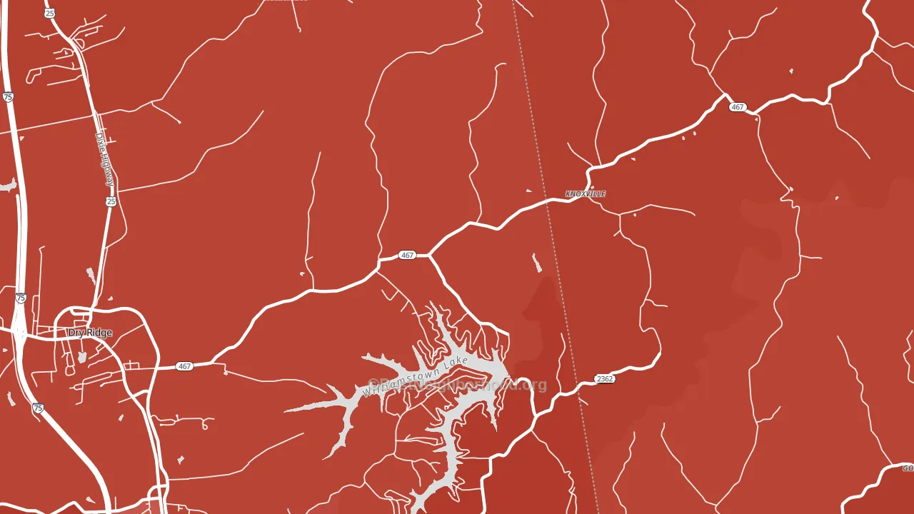 Knoxville, KY block-group political-lean map