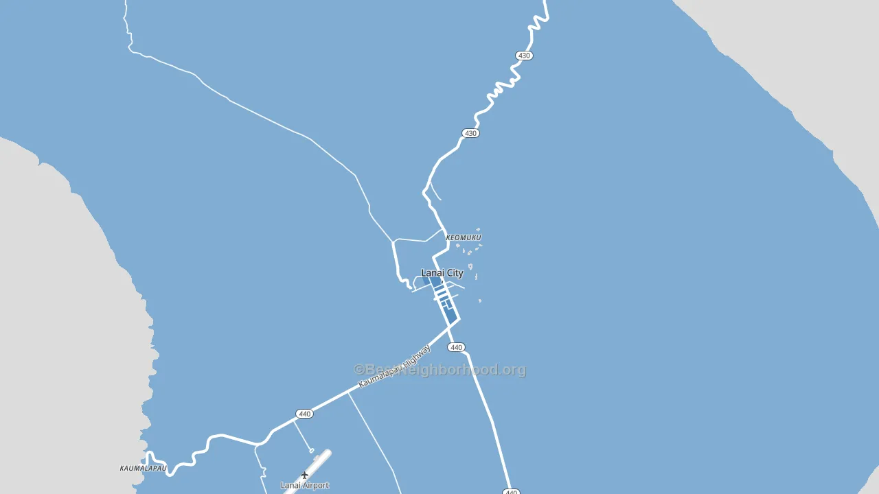Koele, HI block-group political-lean map