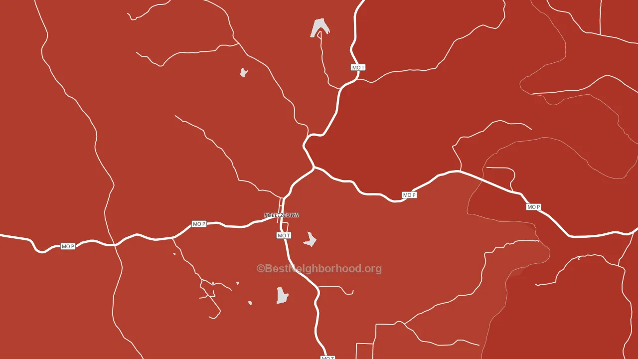 Koeltztown, MO block-group political-lean map