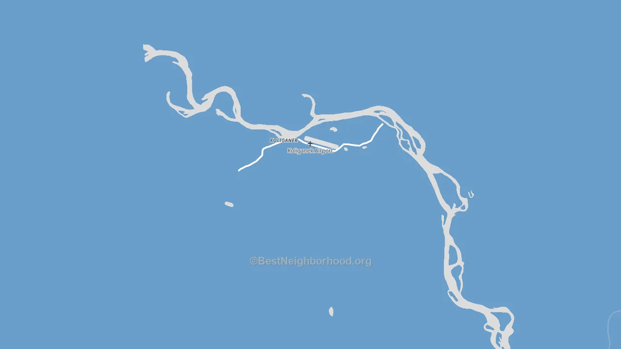 Koliganek, AK block-group political-lean map