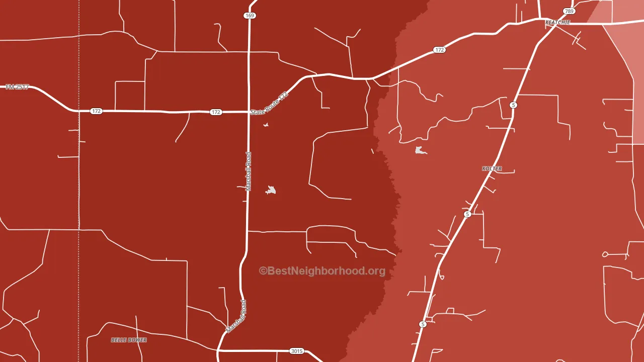 Kolter, LA block-group political-lean map