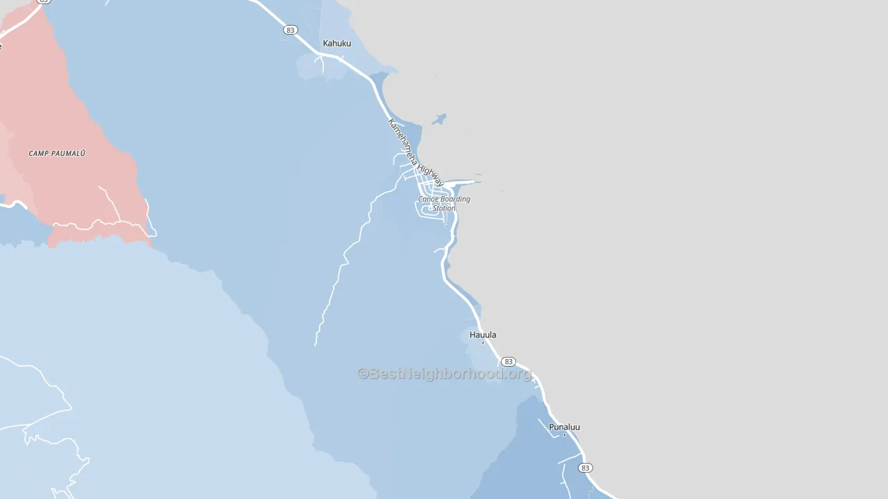 Koolauloa, Laie, HI block-group political-lean map