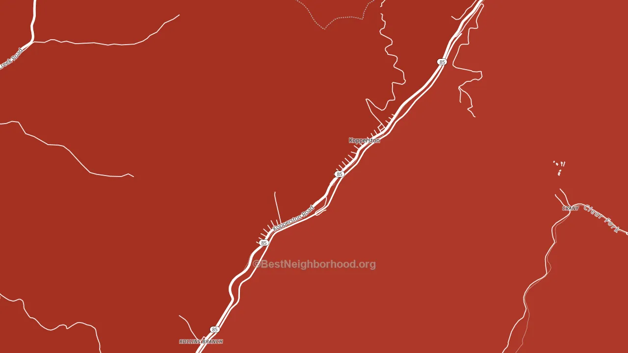 Kopperston, WV block-group political-lean map