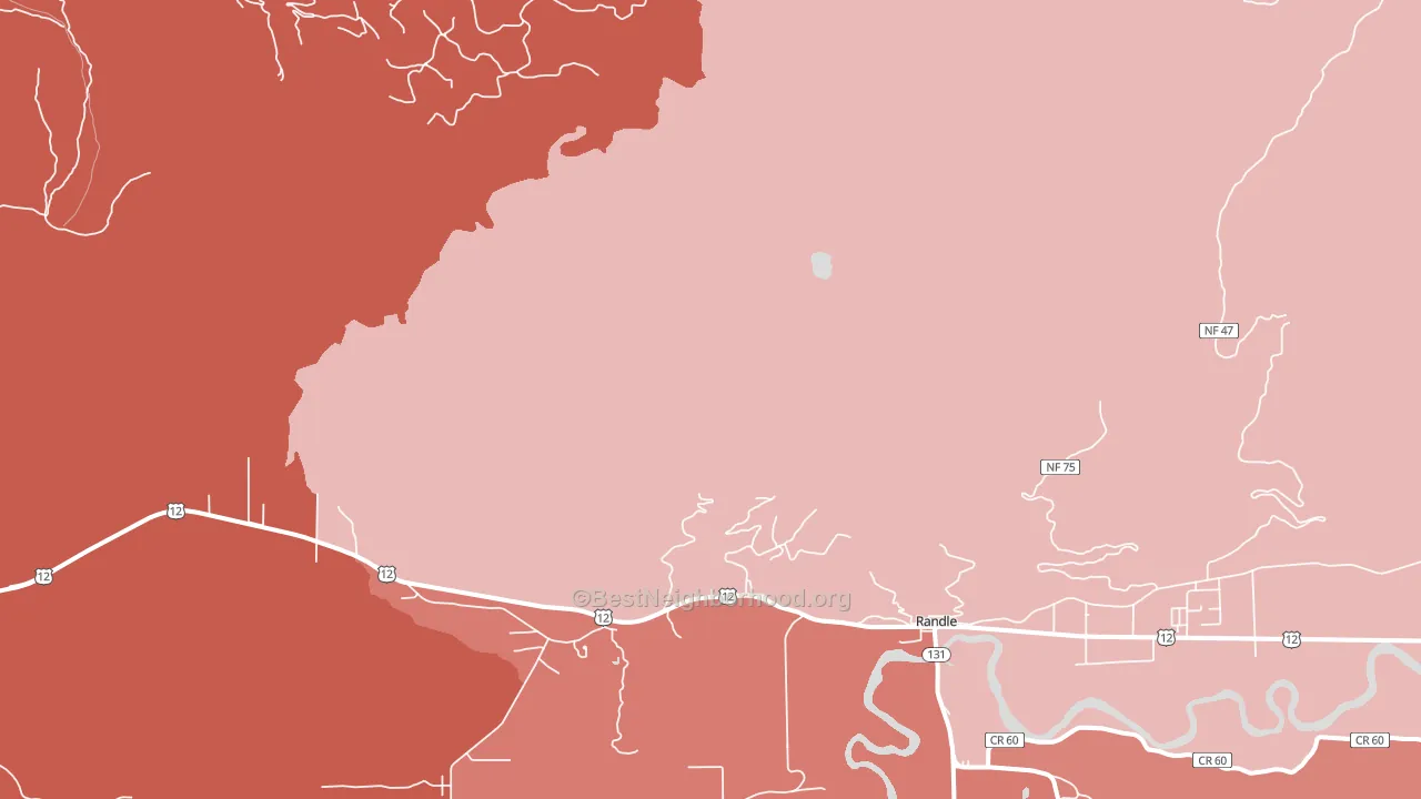 Kosmos, WA block-group political-lean map