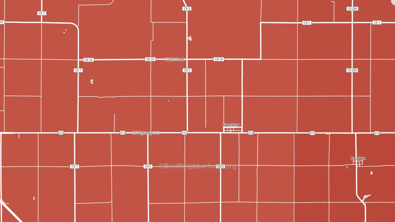 Kranzburg, SD block-group political-lean map