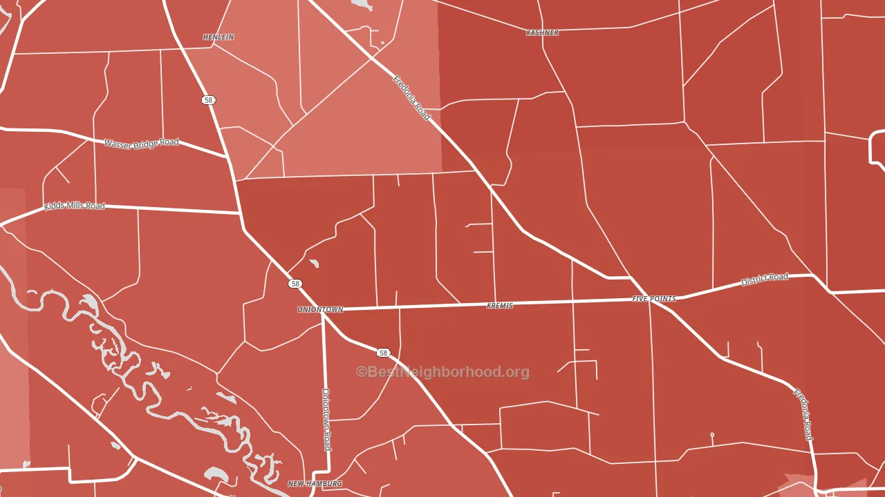 Kremis, PA block-group political-lean map