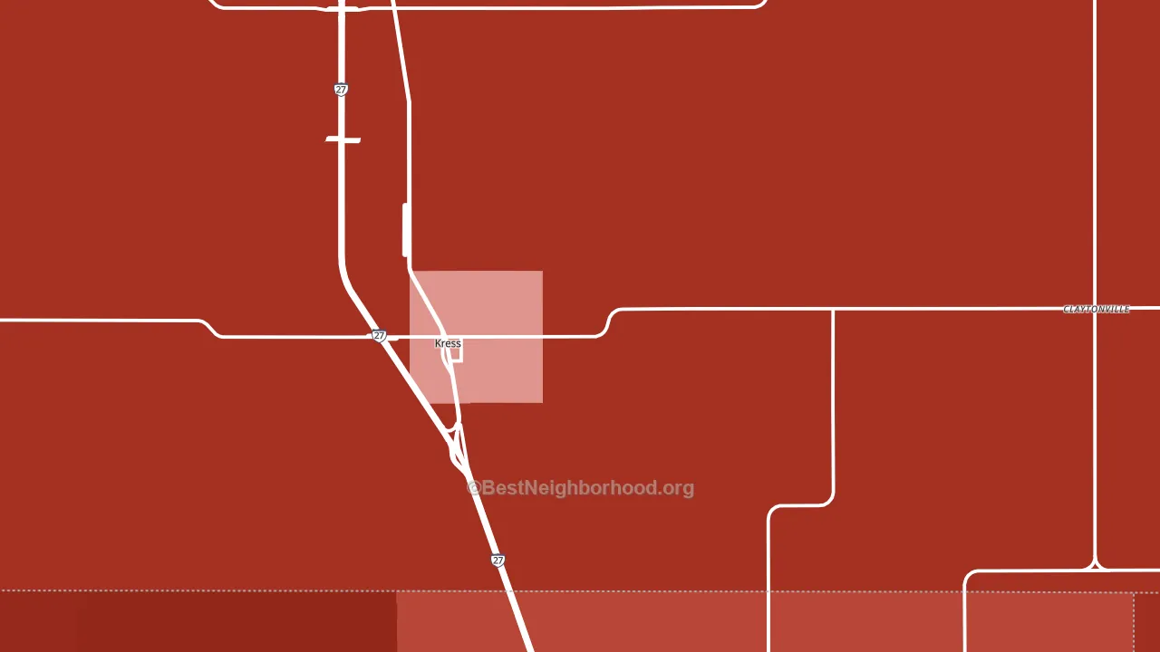 Kress, TX block-group political-lean map